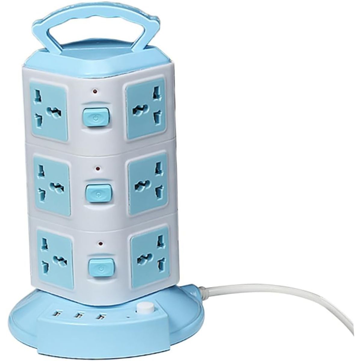 OEM - Torre Vertical Multifuncional 3 Niveles (12 Conexiones) y 3 Puerto USB