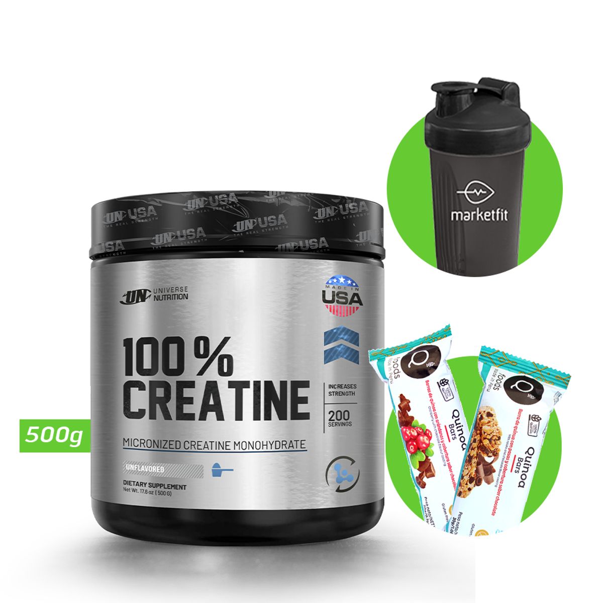 UNIVERSE NUTRITION - 100 % CREATINA MONOHIDRATADA 500 GR UN