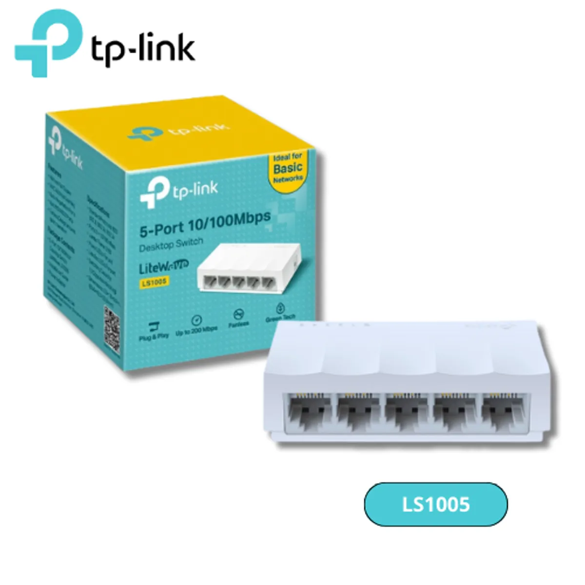 TP LINK - SWITCH TP-LINK LS1005 5 PUERTOS 10/100MBPS Litewave