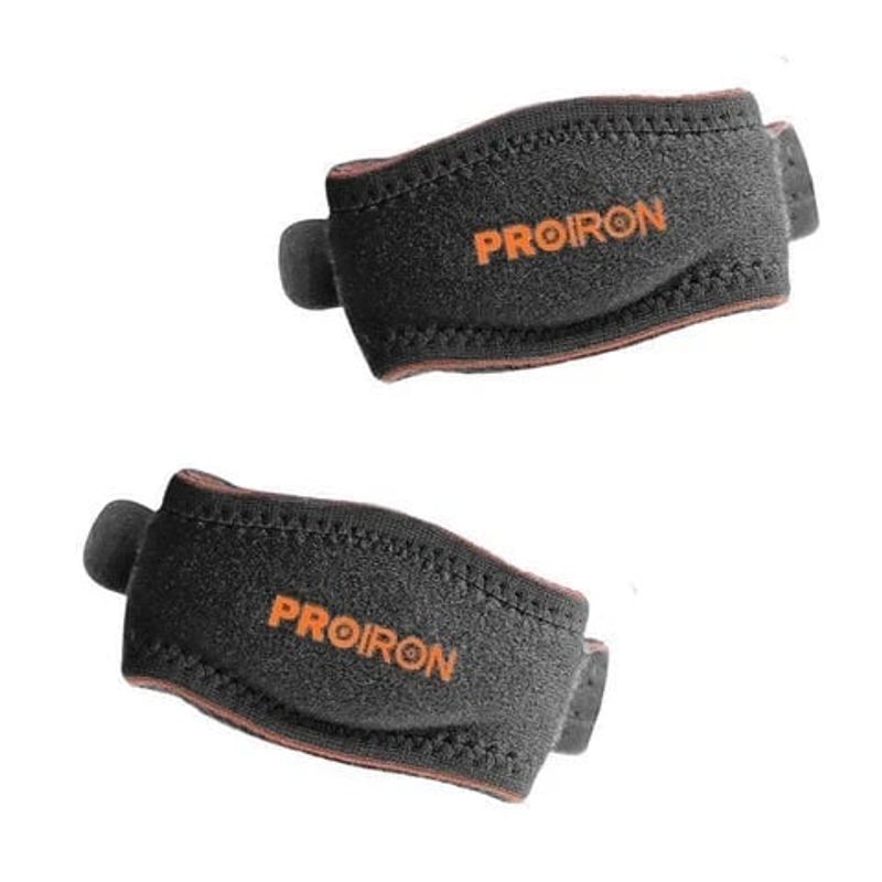 PROIRON - Menisquera de impacto para la rodilla Negro con Naranja Par