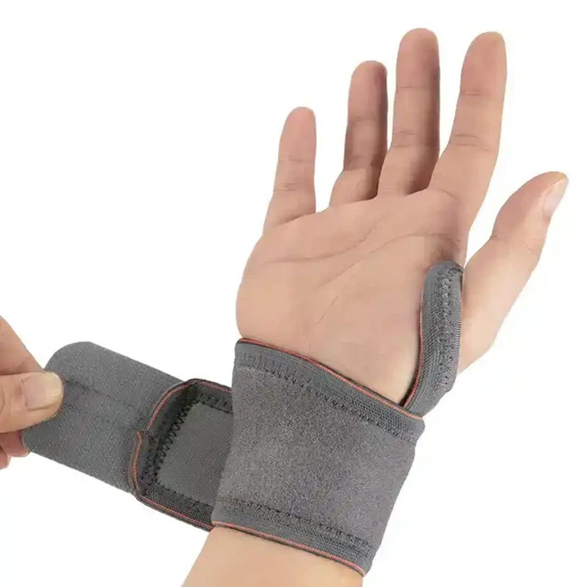 PROIRON - Muñequera de Potencia y Compresión Gris con Naranja