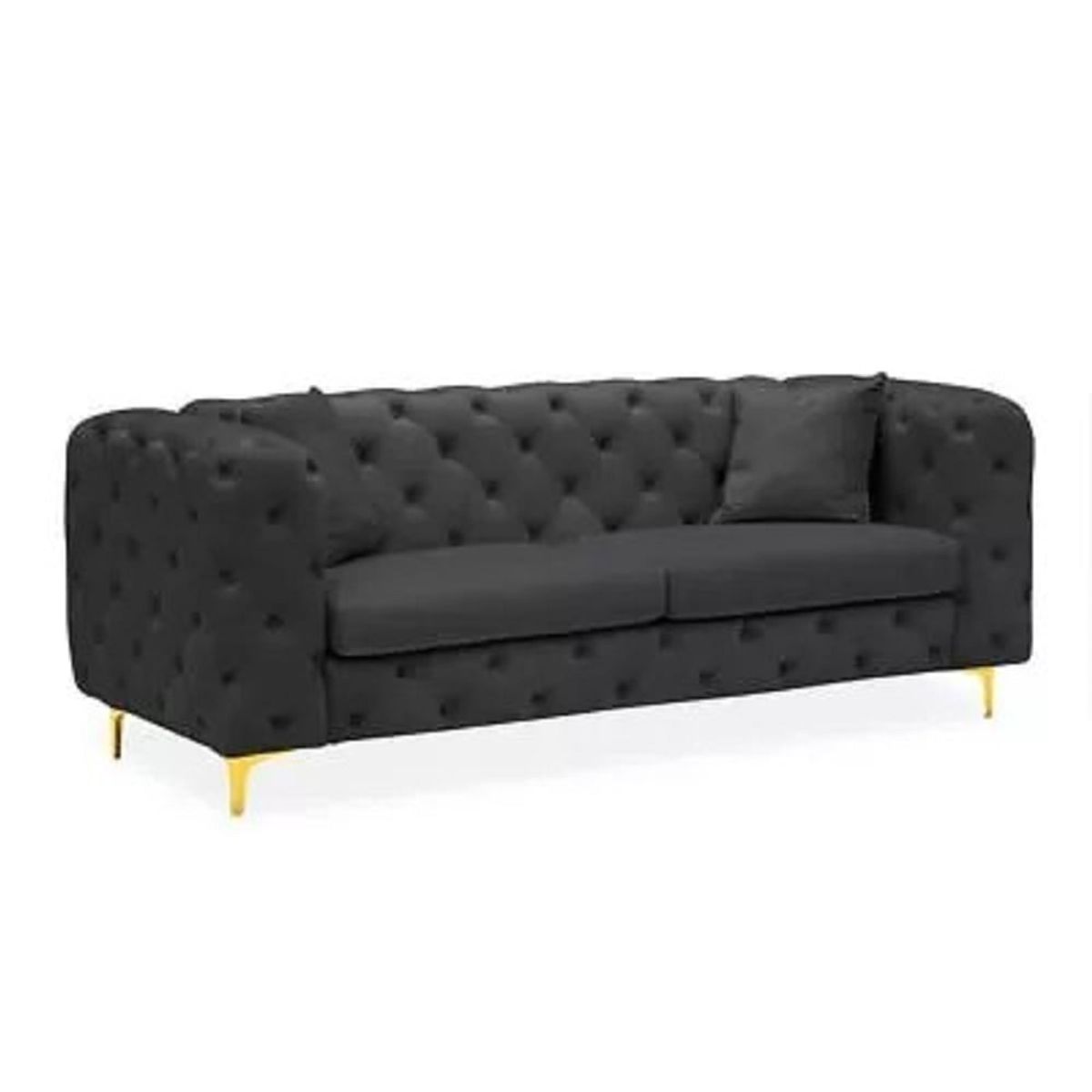 DMUEBLES - DM SOFÁ CHESTERFIELD DELUXE - NEGRO