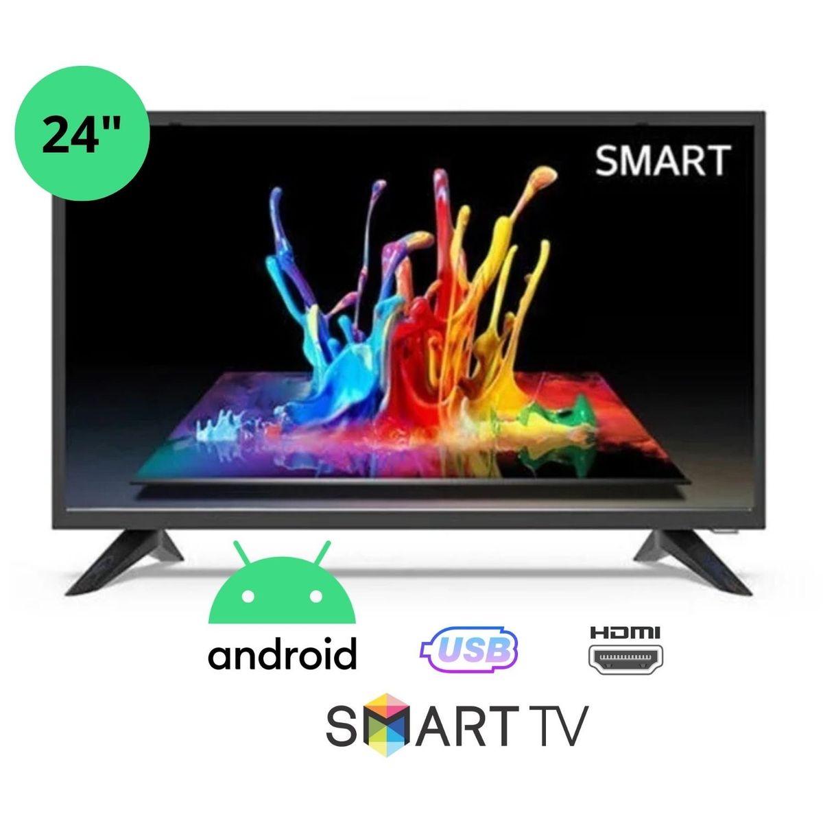 GENERICO - Televisor LED 24 Smart TV con AndroidTV INNOS