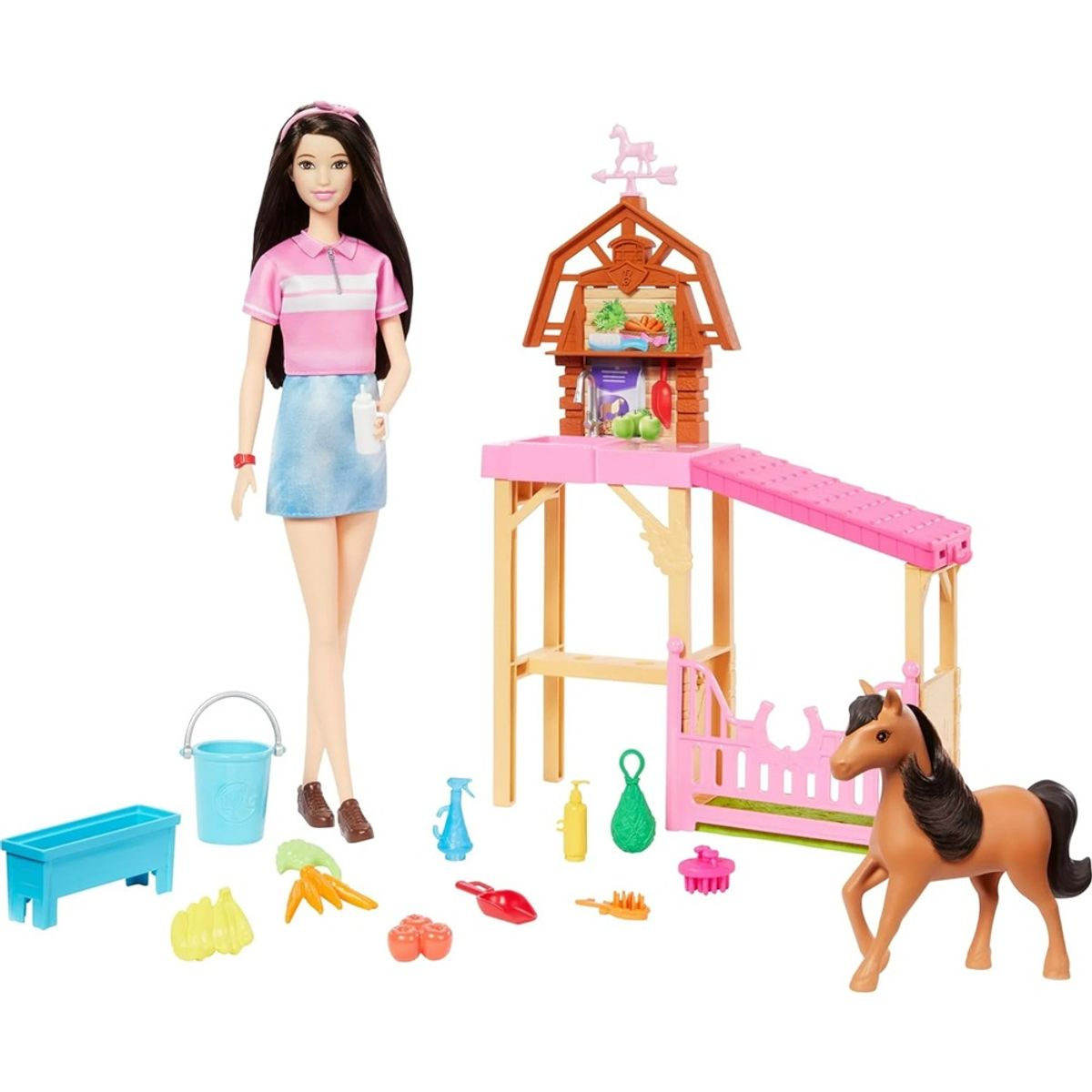 BARBIE - Barbie Playset Cuidado de Ponys con Renee