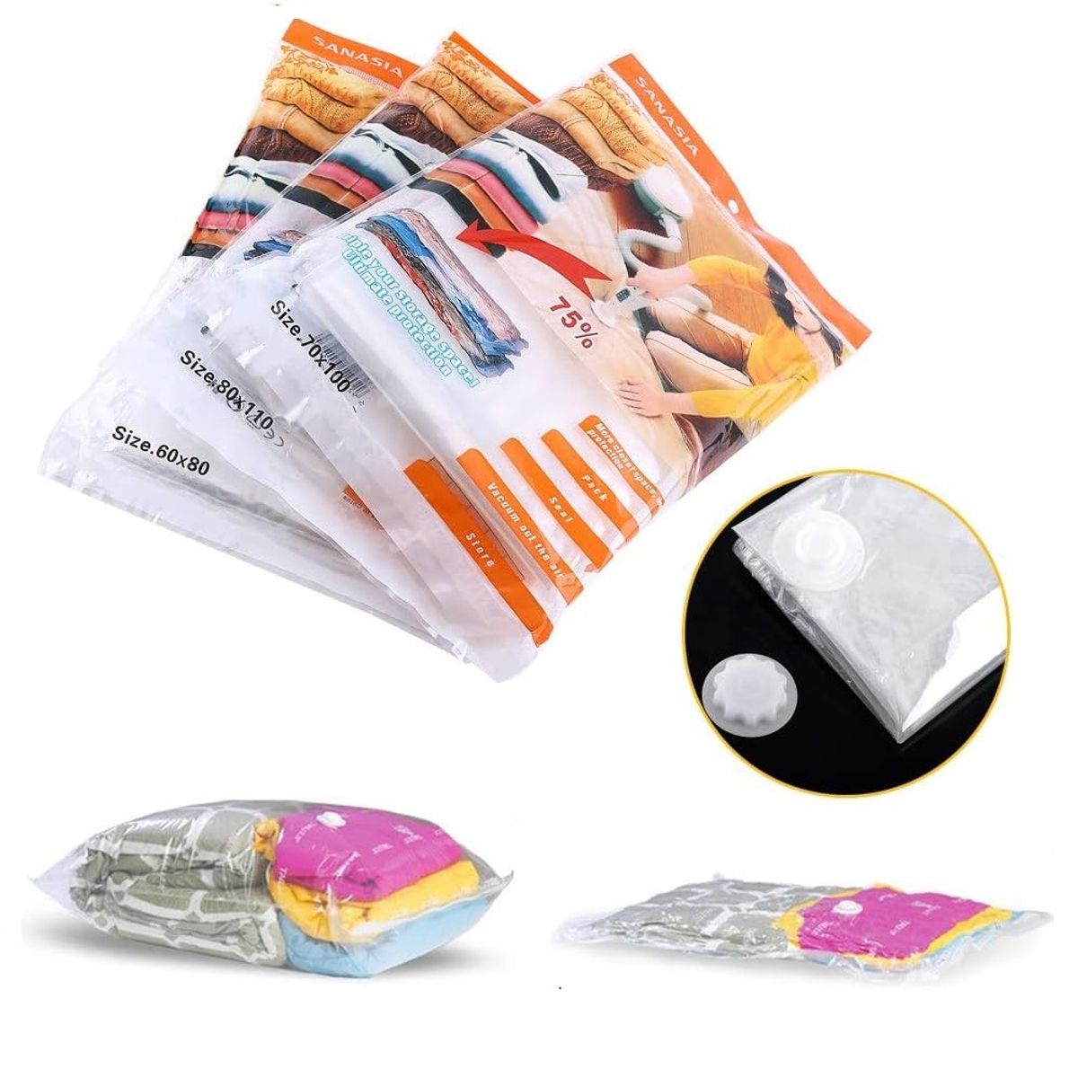 GENERICO - Bolsa al vacío para cama compresa 70cm x 100cm