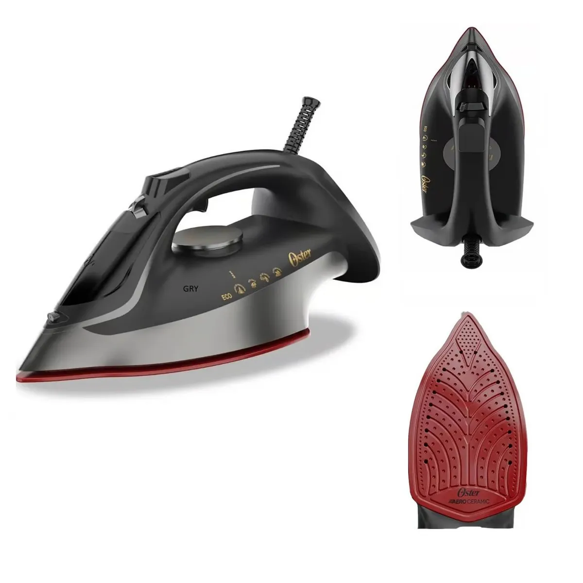 OSTER - Plancha de Vapor Aeroceramica Oster GCSTAC6953 +Tapa de Licuadora 4903