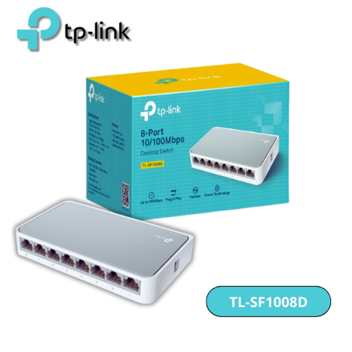 TP LINK - Switch TP-Link TL-SF1008D, 8 puertos RJ-45 10/100 Mbps