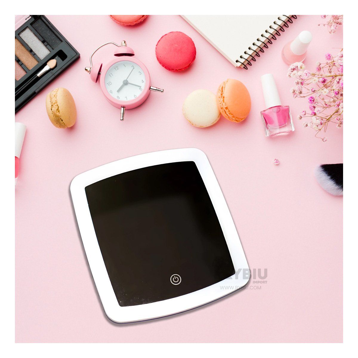 GENERICO - Espejo para Maquillaje en Color Blanco Y+Regalo Agendita