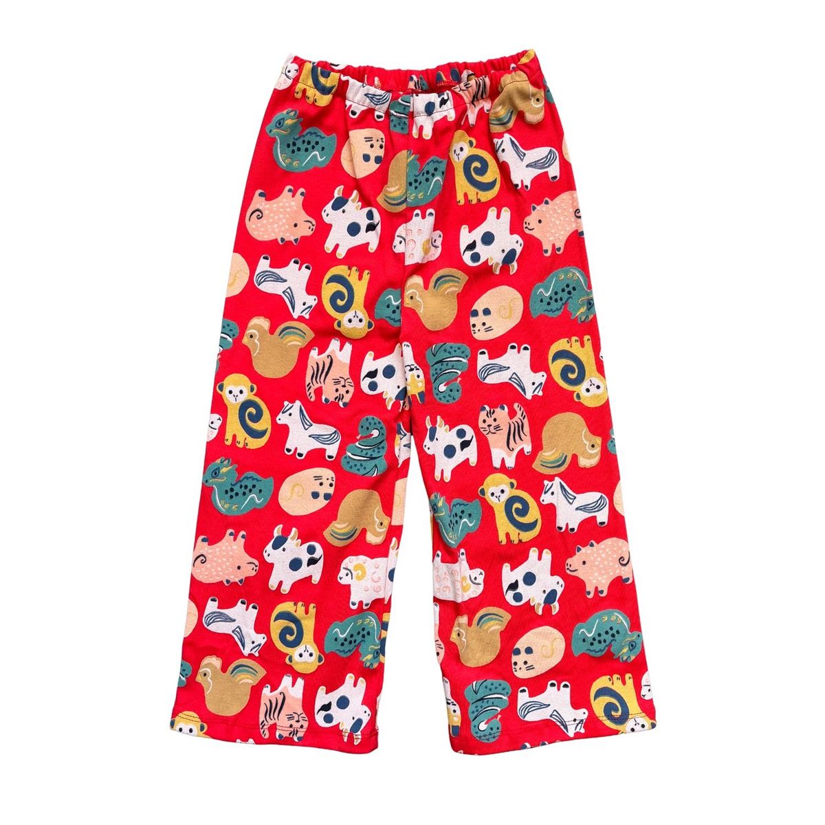 RED CARROT - Pantalon niña algodon rojo zodiaco chino