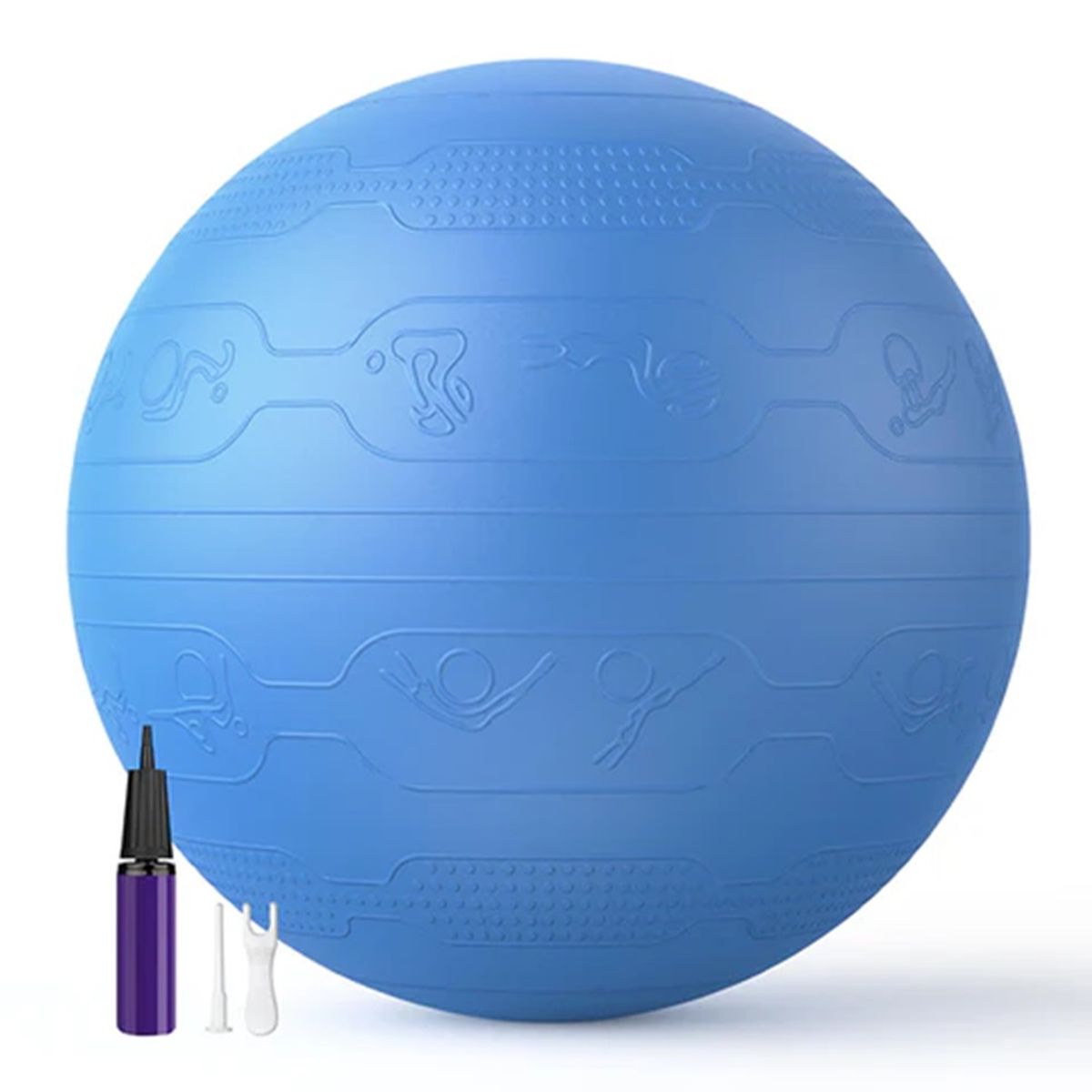 PROIRON - Pelota de Yoga de 65cm con Ilustraciones Azul