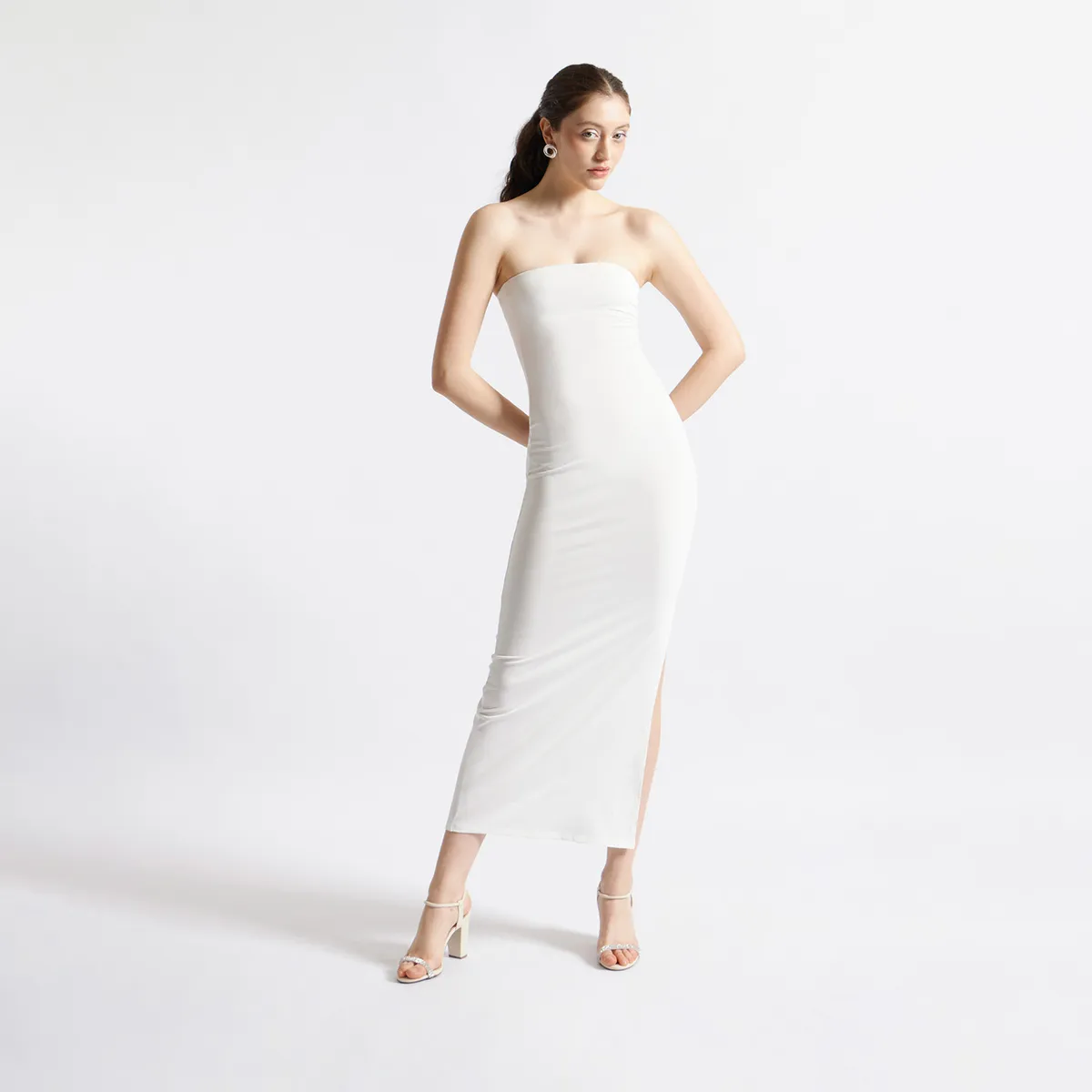 LUVARO - Vestido Recto Strapless