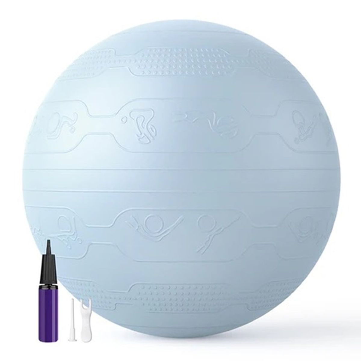 PROIRON - Pelota de Yoga de 65cm con Ilustraciones Celeste