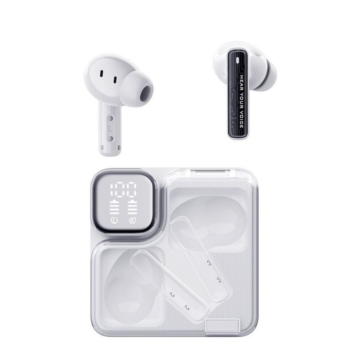 QCY - Audifonos Bluetooth QCY MeloBuds Neo TWS 5.3 24h Conexión Dual Blanco