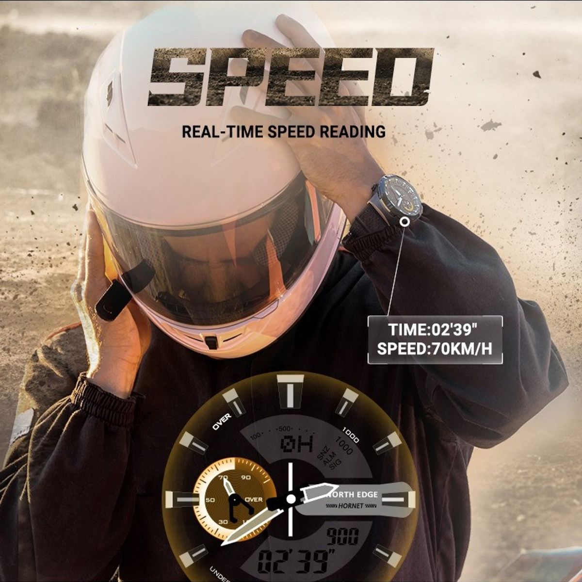 NORTH EDGE - Reloj Digital North Edge HORNET Lap Time Velocidad