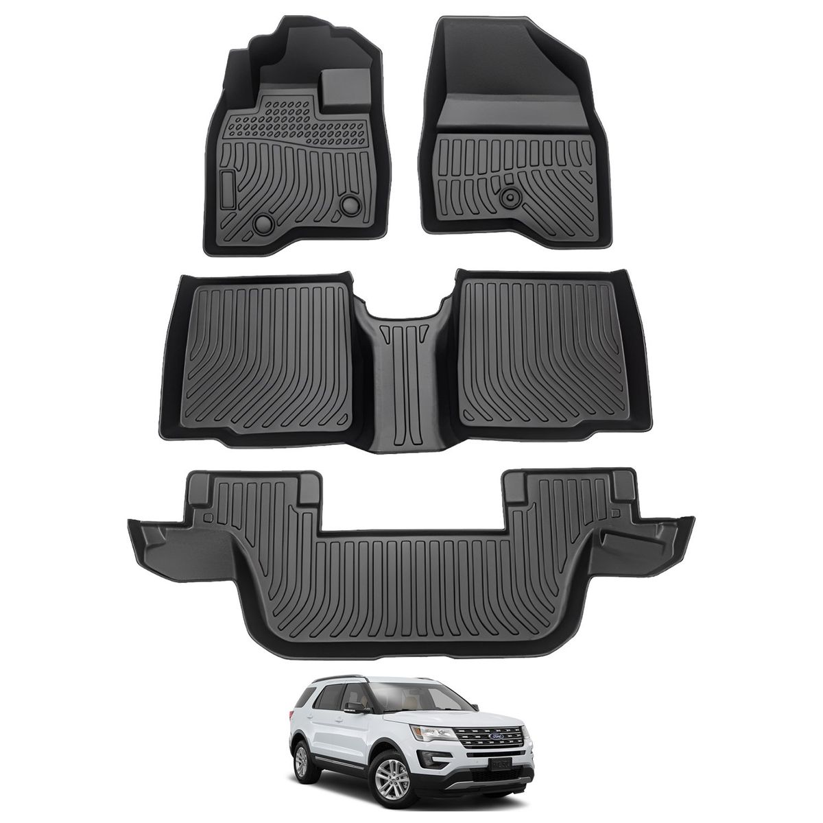 GENERICO - PISO 5D PARA FORD EXPLORER 7 SEAT 2015-2019 - 7 ASIENTOS