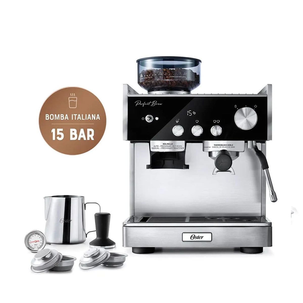 OSTER - Oster Cafetera para Espresso Perfect Brew Máxima BVSTEM7400