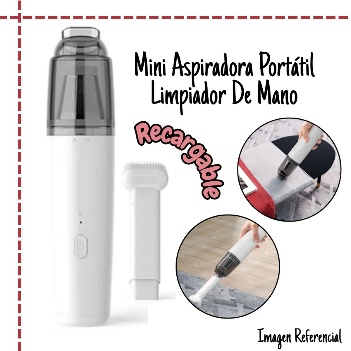 GENERICO - Mini Aspiradora Portátil para auto - Recargable