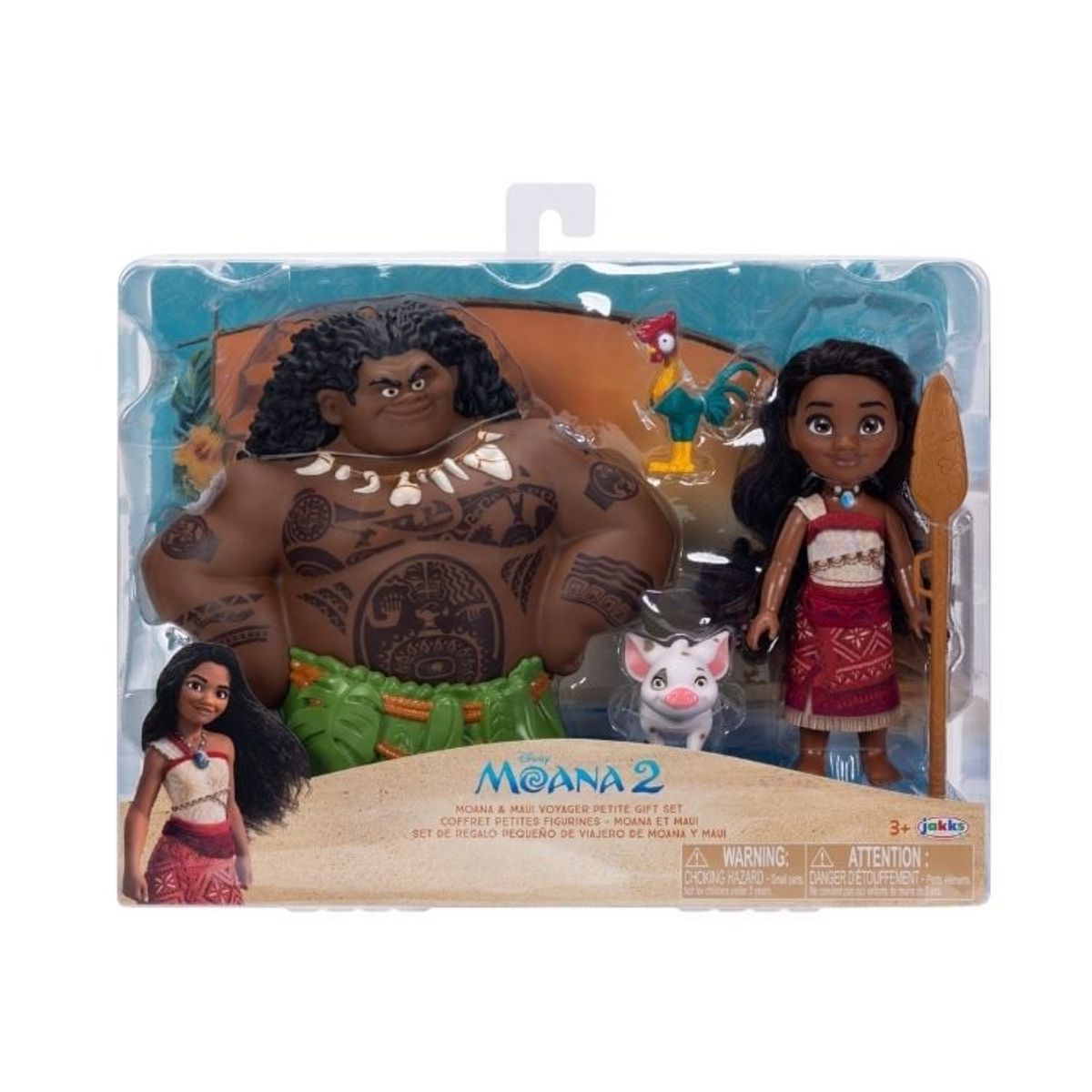 DISNEY - PLAYSET  MUÑECA MOANA & MAUI 6" MOANA 2 PELICULA