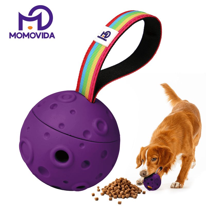 MOMOVIDA - Pelota Masticable Meteorito Morado para Perros DT-6