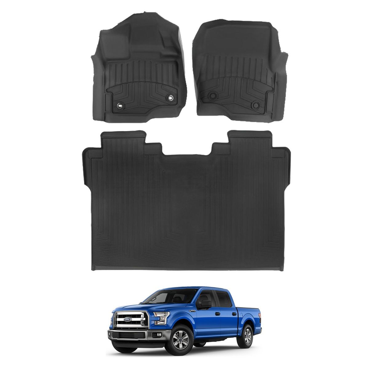 GENERICO - PISO 5D PARA FORD F-150 SUPER CREW 2015-2023