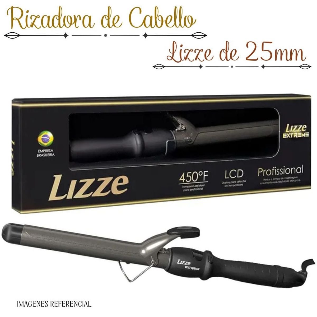 LIZZE - Rizadora de cabello Lizze Extreme - 25mm