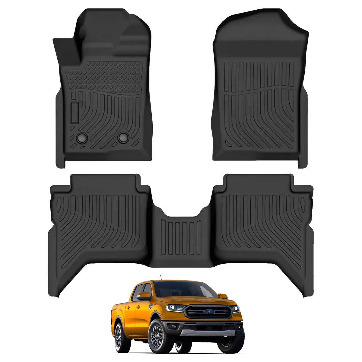 GENERICO - PISO 5D PARA FORD RANGER 2022 - 5 ASIENTOS