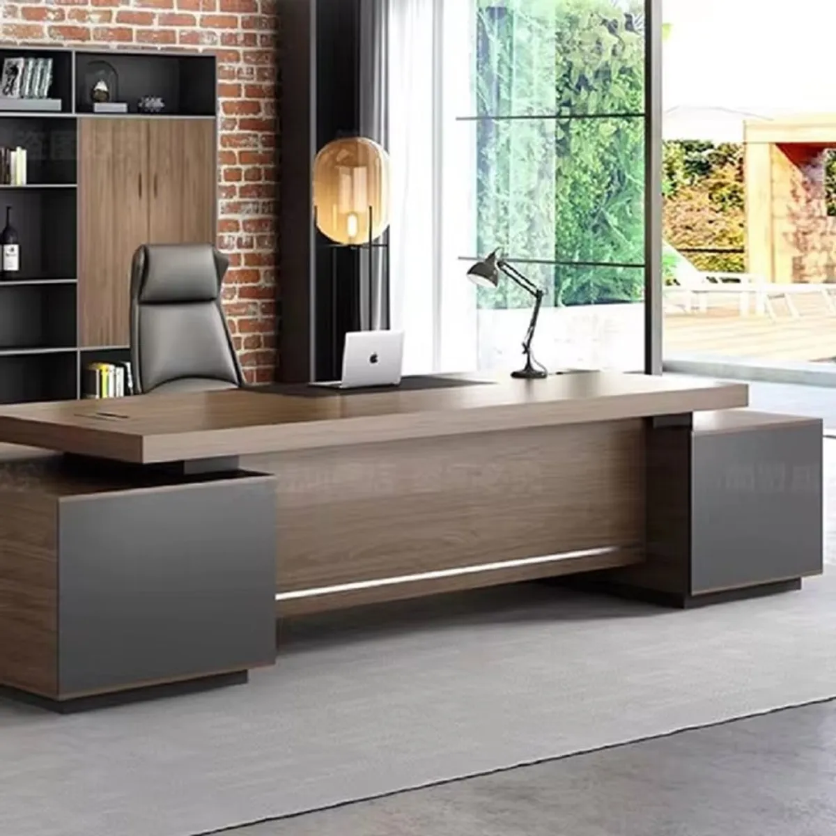 DMUEBLES - DM ESCRITORIO EJECUTIVO/GERENCIA ARGAMEDDON - 240 CM - EN MADERA