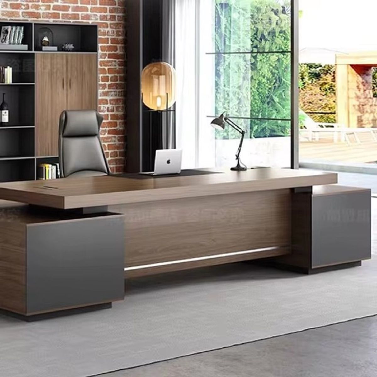 DMUEBLES - DM ESCRITORIO EJECUTIVO/GERENCIA ARGAMEDDON - 300 CM - EN MADERA