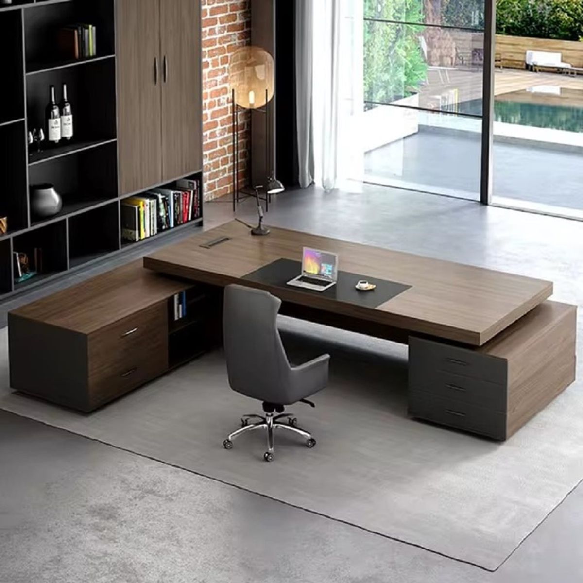 DMUEBLES - DM ESCRITORIO EJECUTIVO/GERENCIA ARGAMEDDON - 300 CM - EN MADERA
