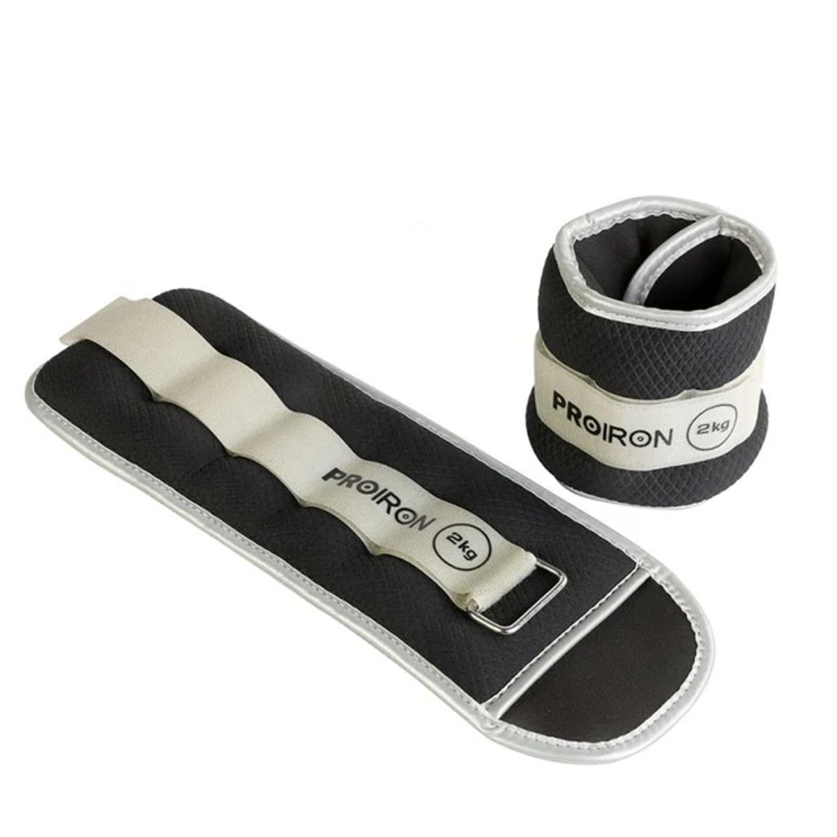 PROIRON - Par de Pesas Tobilleras y Muñequeras Ajustables 2KG Negro