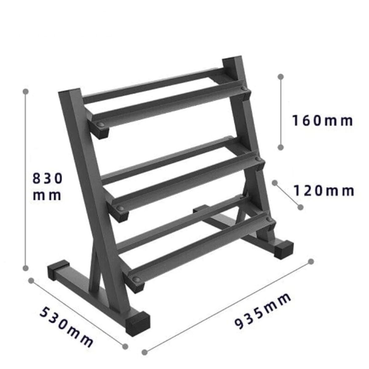 PROIRON - Rack de Acero de 3 niveles