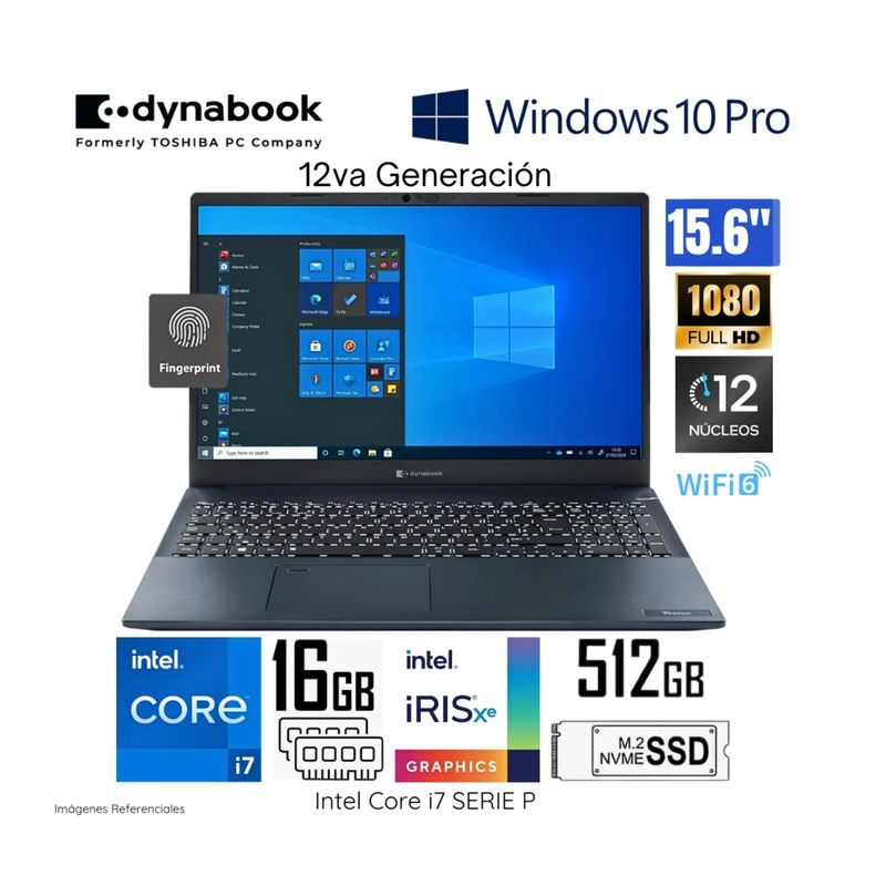 DYNABOOK - LAPTOP DYNABOOK TECRA A 50K INTEL COREI7-1260P 16GB RAM 512GB SSD 15.6' FHD WIND 10 PRO PML20U0N8021