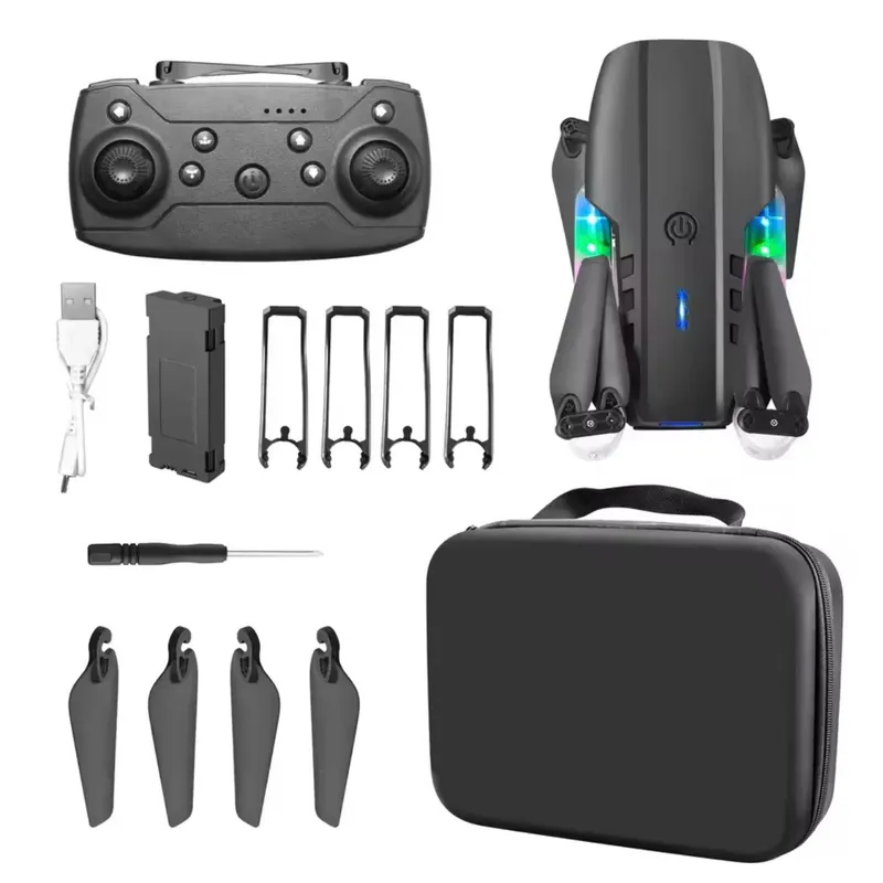 GENERICO - Drone E88 MAX LUZ RGB GPS Camara Dual UHD Novedad Juguete