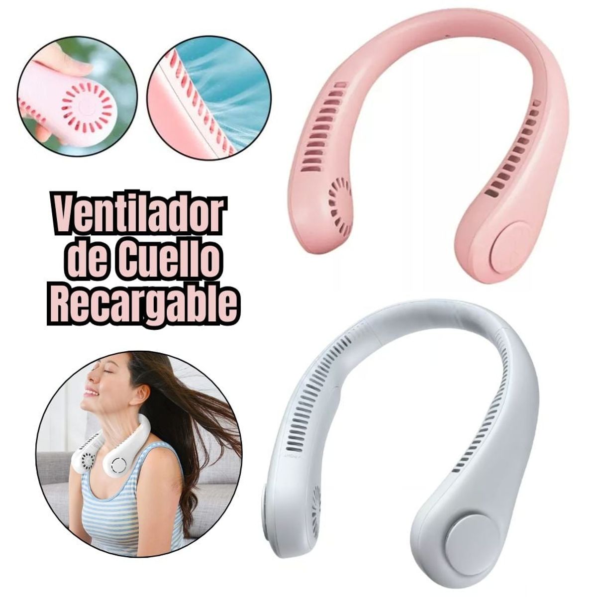 GENERICO - Ventilador De Cuello Portatil Recargable