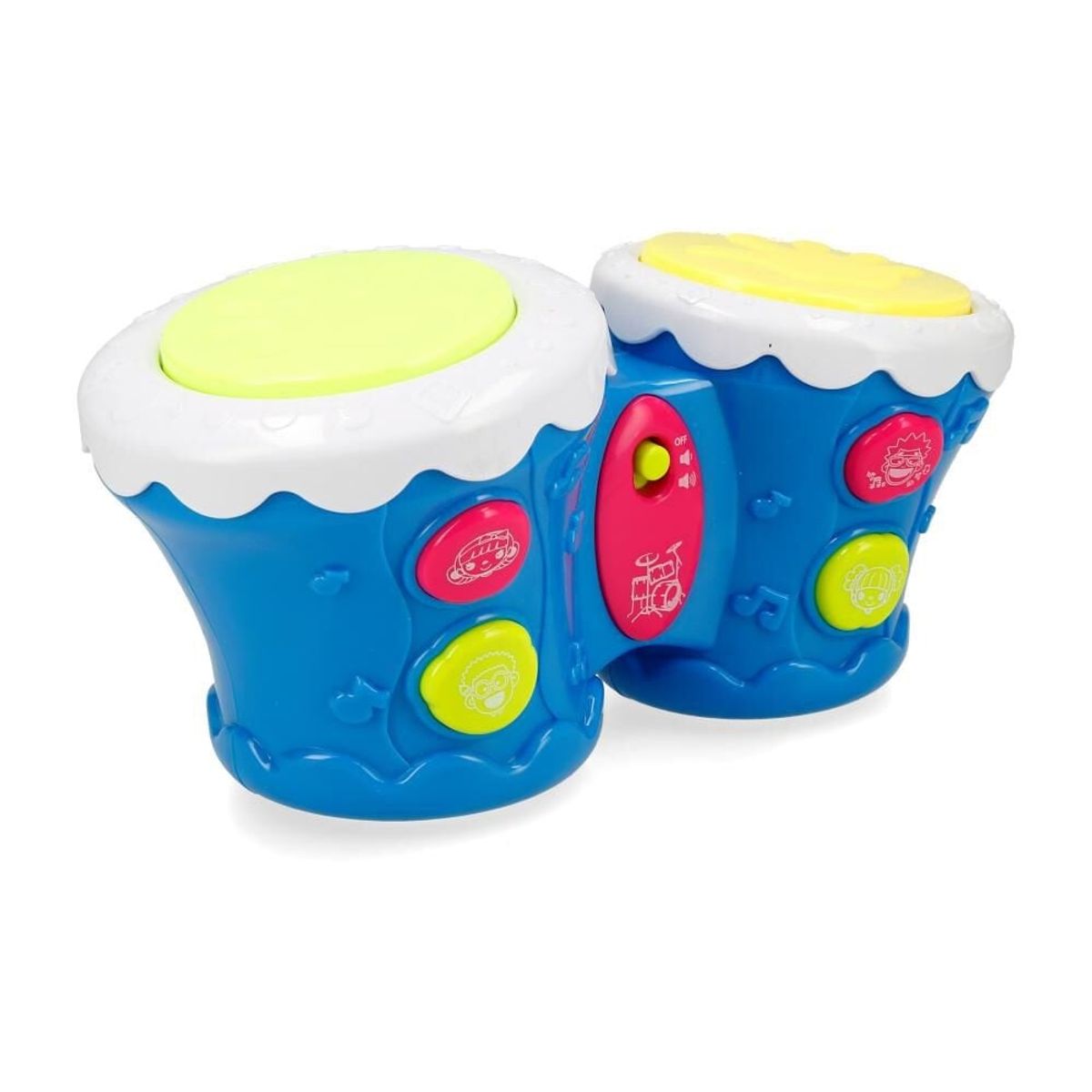 GENERICO - Tambor Didáctico Azul con Luces y Sonidos