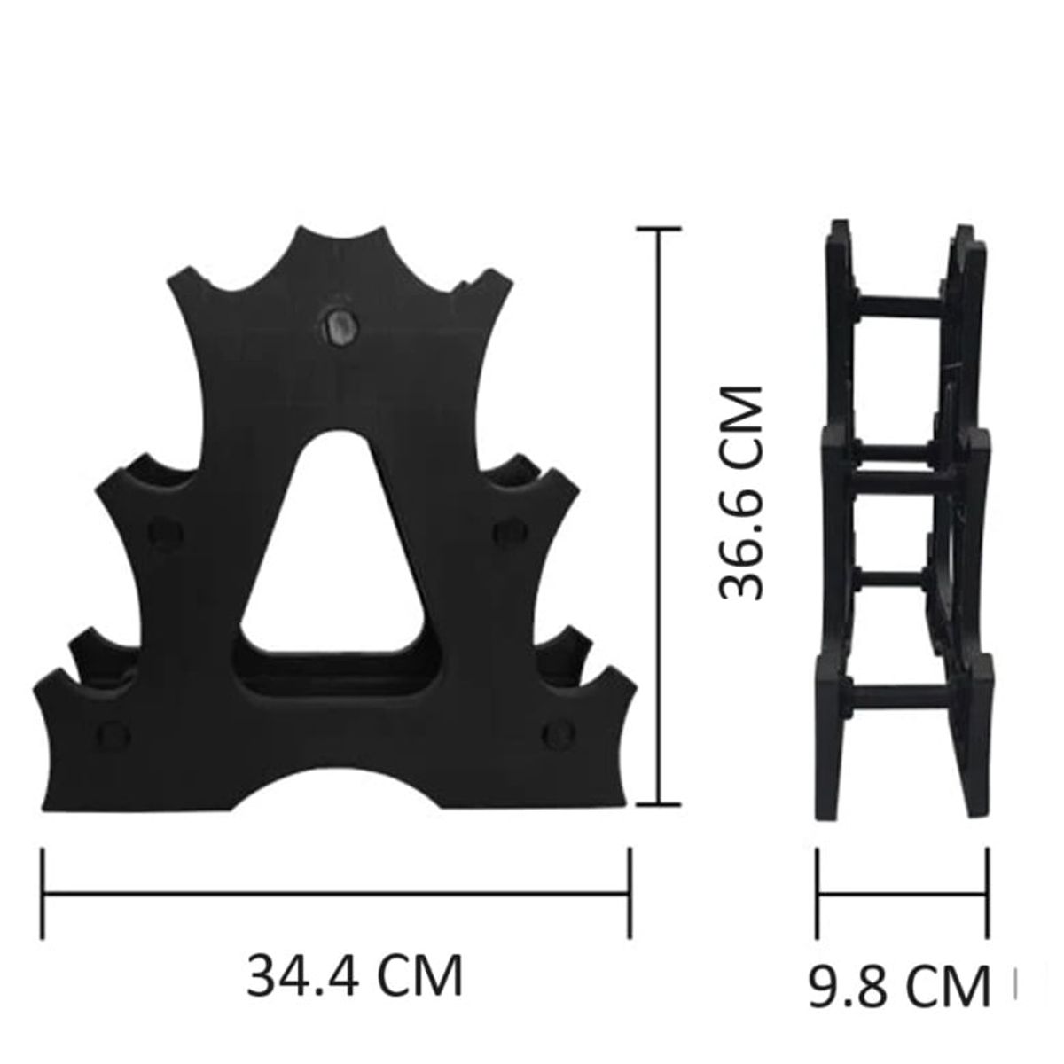 PROIRON - Racks de PVC de 3 niveles - 46 KG