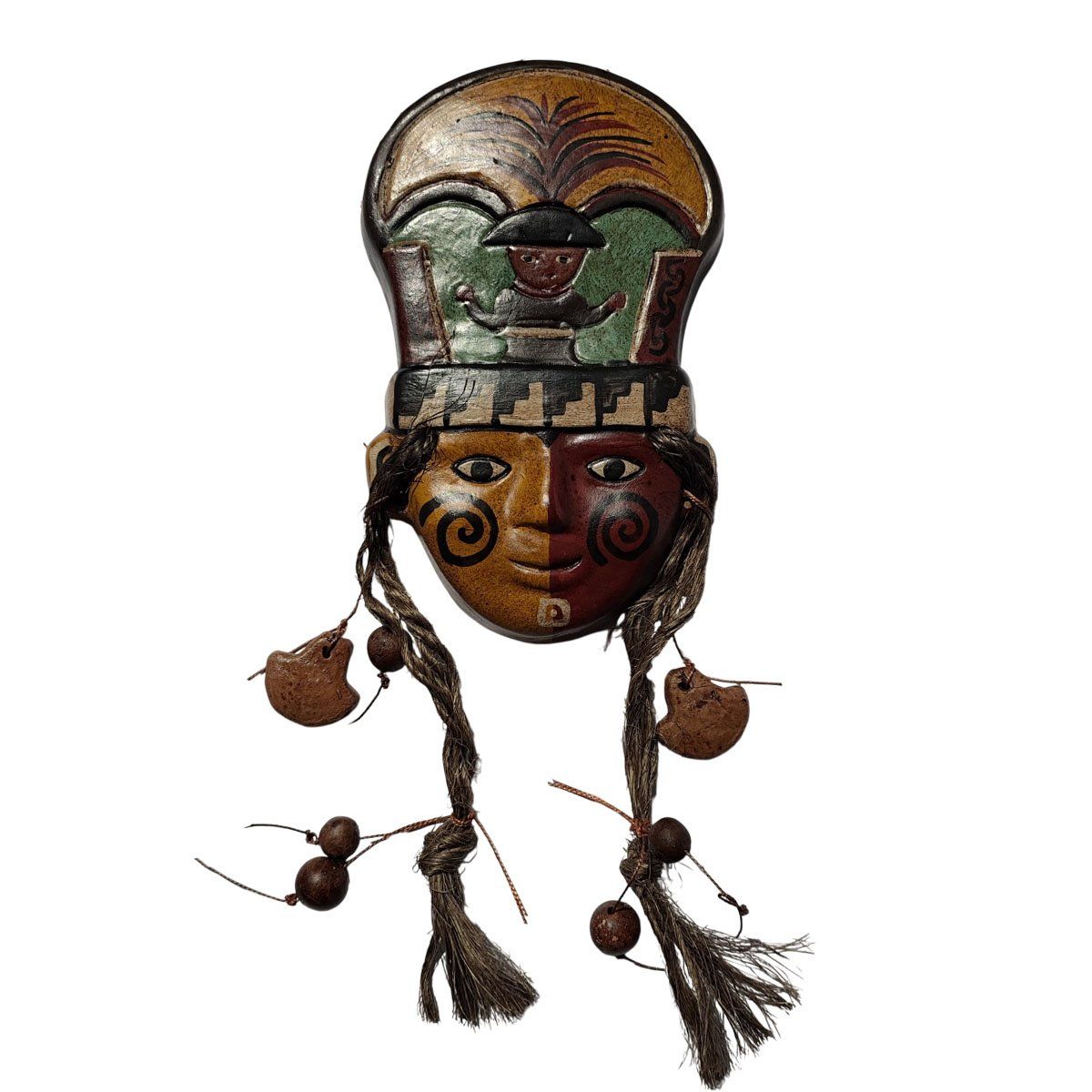 GENERICO - Mascara con Pelo de Ceramica de Ayacucho