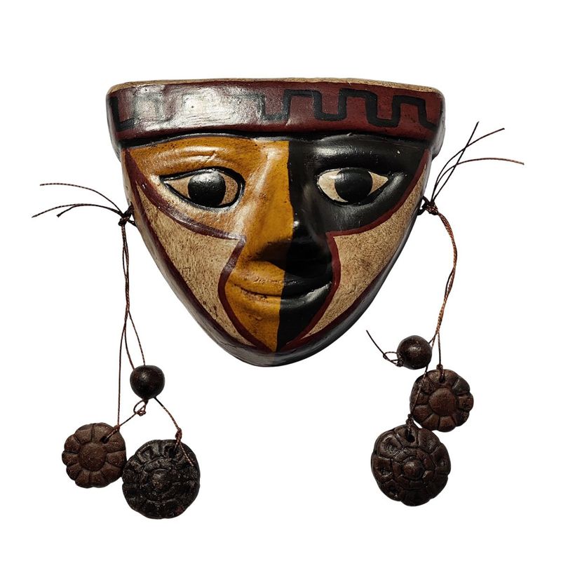 GENERICO - Mascara con Pelo de Ceramica de Ayacucho