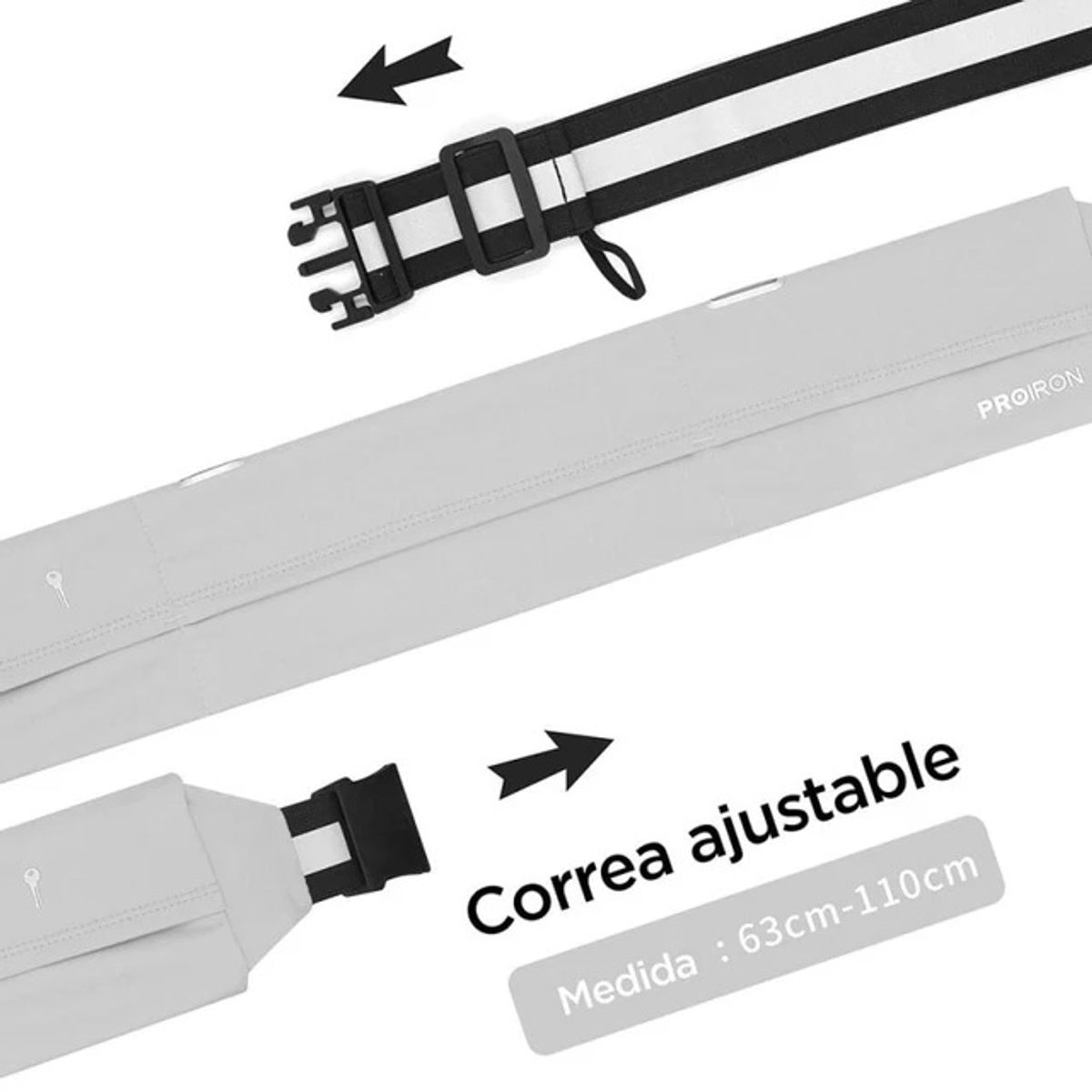 PROIRON - Riñonera o Canguro Deportivo Gris