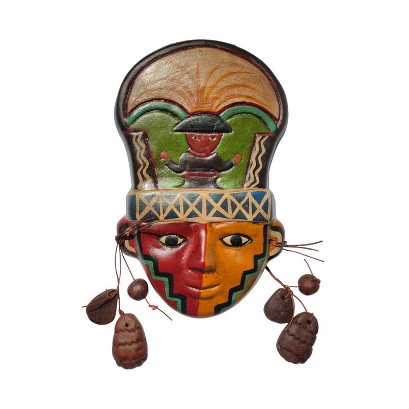 GENERICO - Mascara con Pelo de Ceramica de Ayacucho