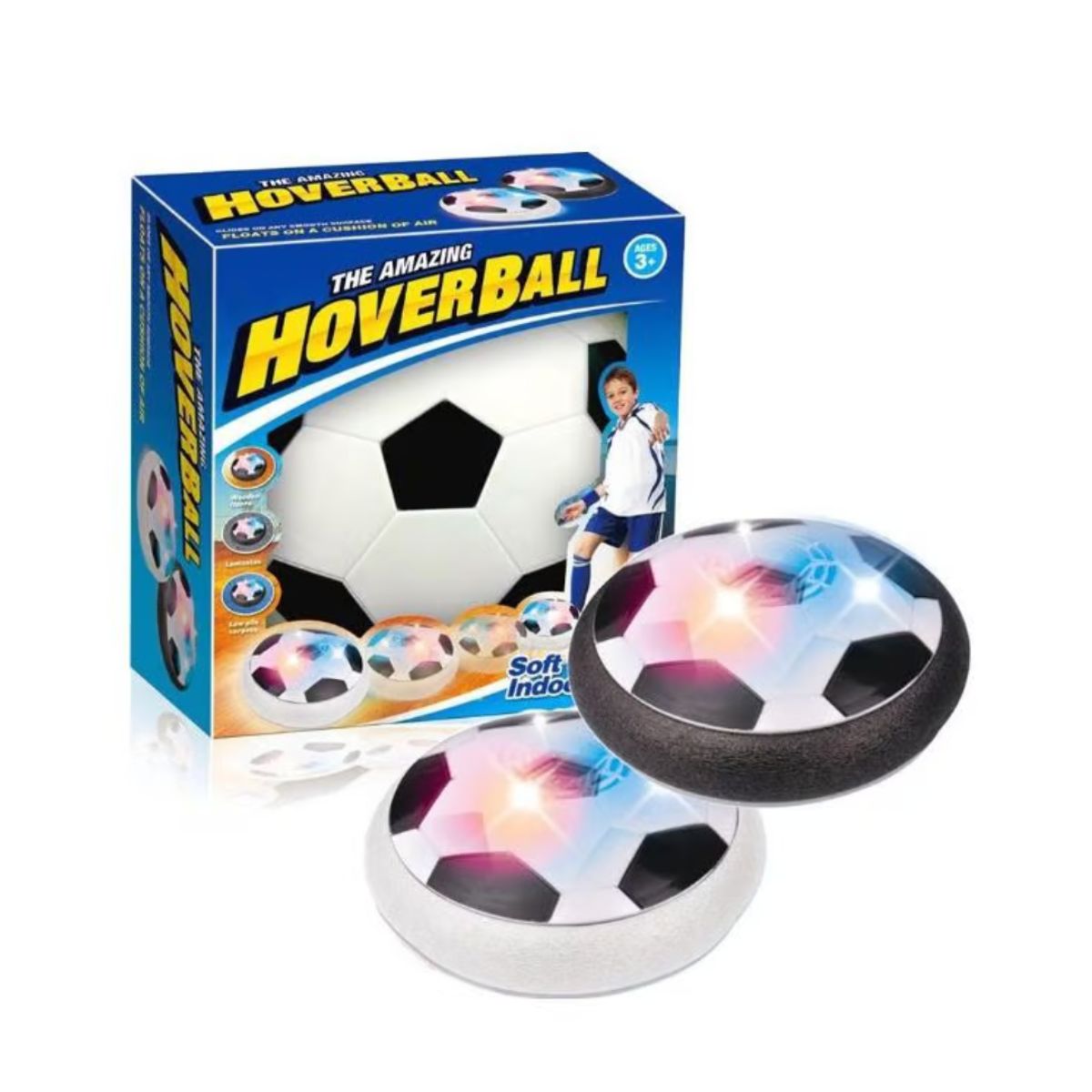 GENERICO - Pelota Flotante de Futbol con Luz Led - Hoverball