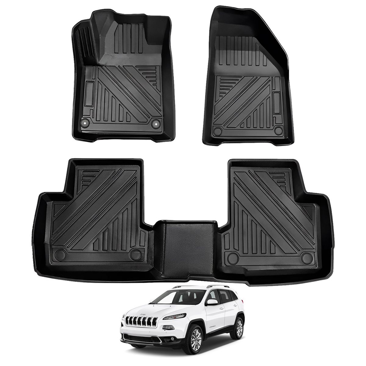 GENERICO - PISO 5D PARA JEEP CHEROKEE 2014-2020 - 5 ASIENTOS