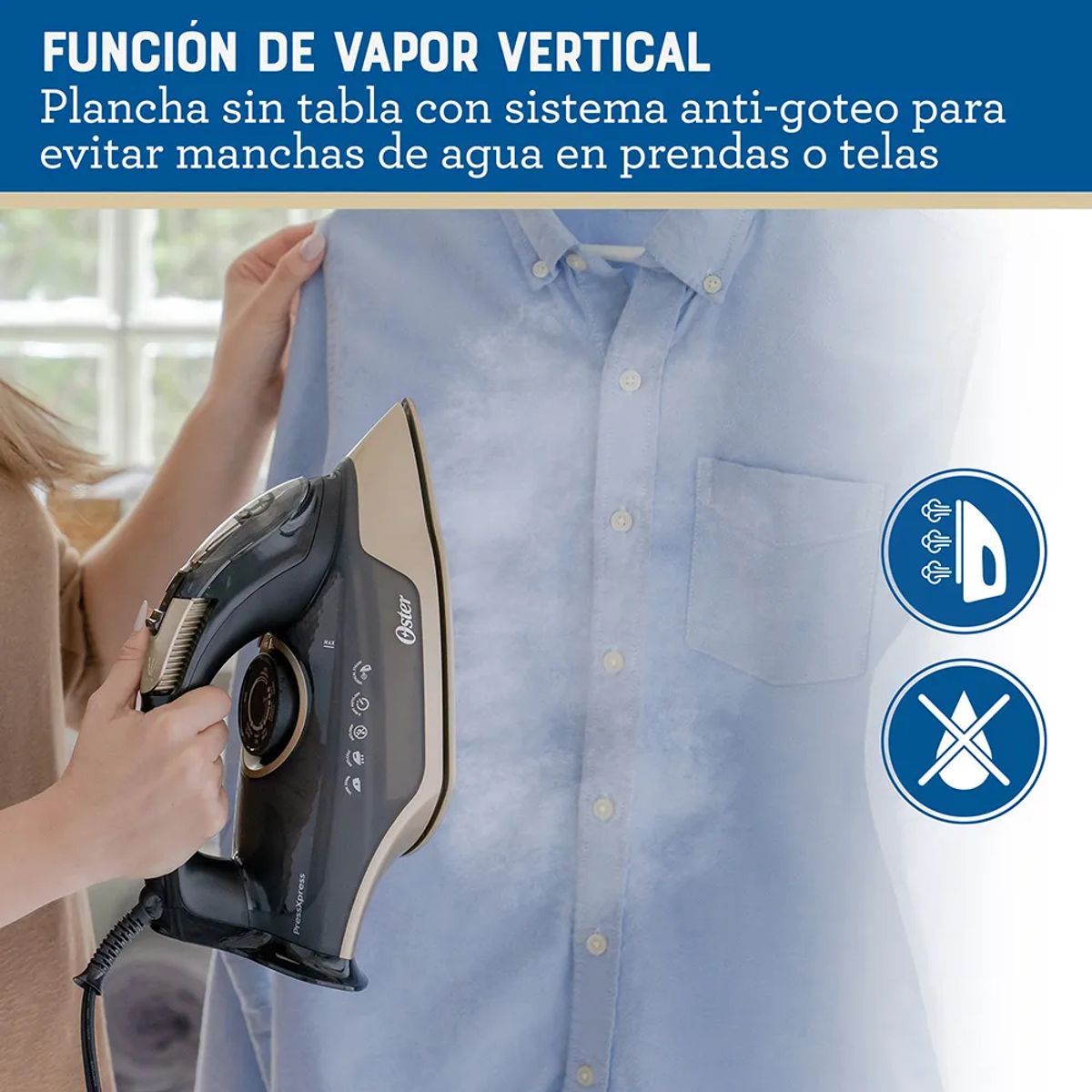 OSTER - Plancha de Vapor OSTER PRESSXPRESS GCSTPX9000B  Potente y Eficiente