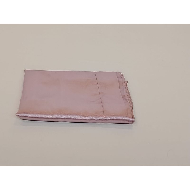 GENERICO - FUNDA DE ALMOHADA DE SATÍN MALVA + 1 scunchie