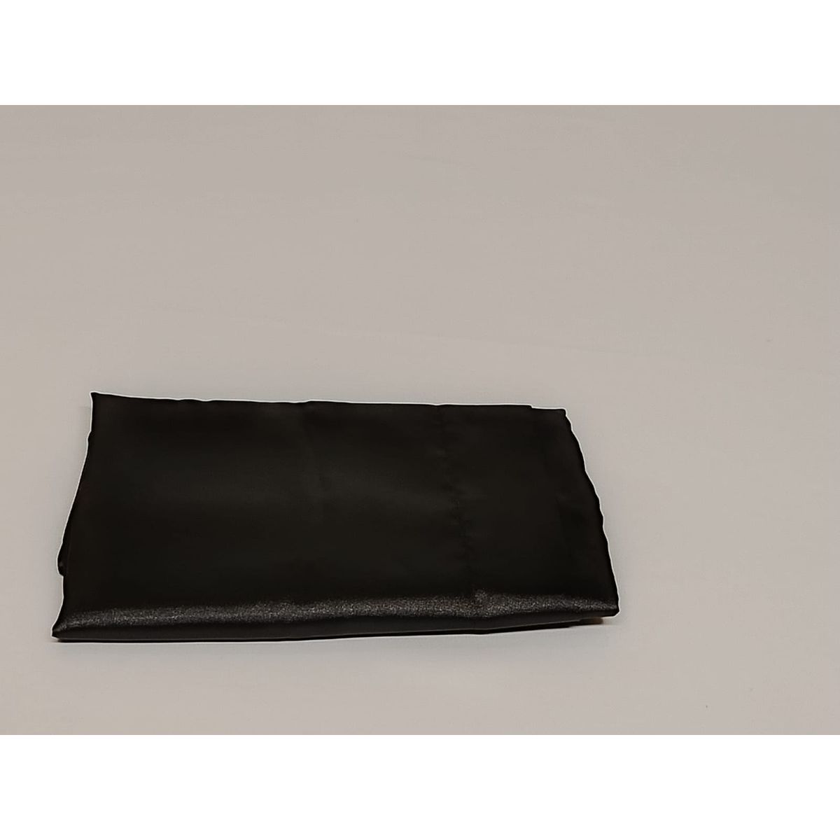 GENERICO - FUNDA DE ALMOHADA DE SATÍN NEGRO + 1 SCRUNCHIE
