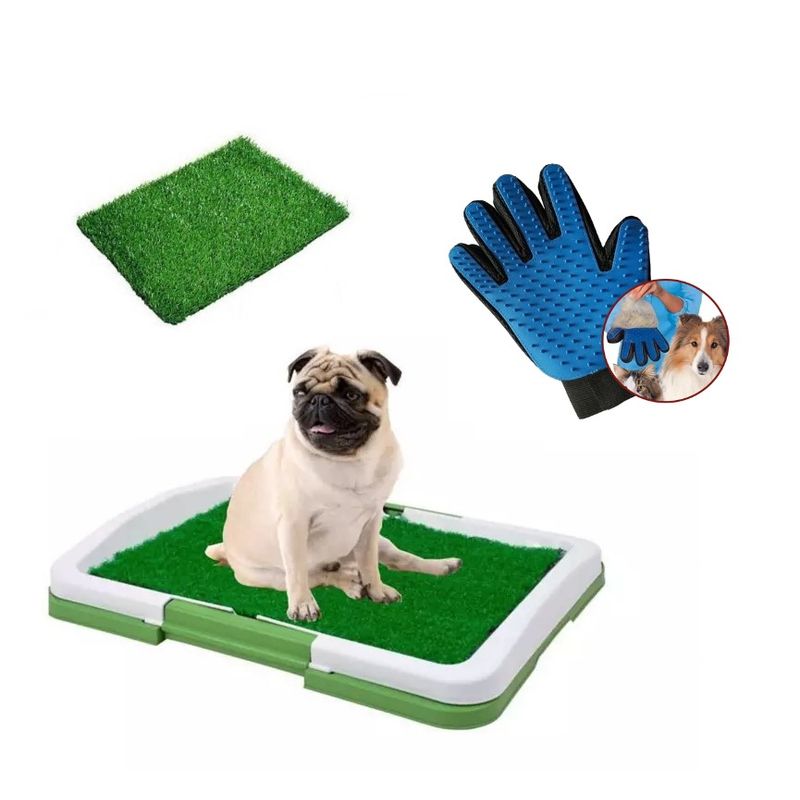 GENERICO - Baño Para Perros Puppy Potty  Grass Sintético  Guante