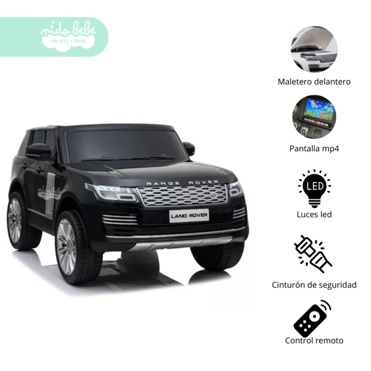 GENERICO - Camioneta Batería con Control Remoto Land Rover Black