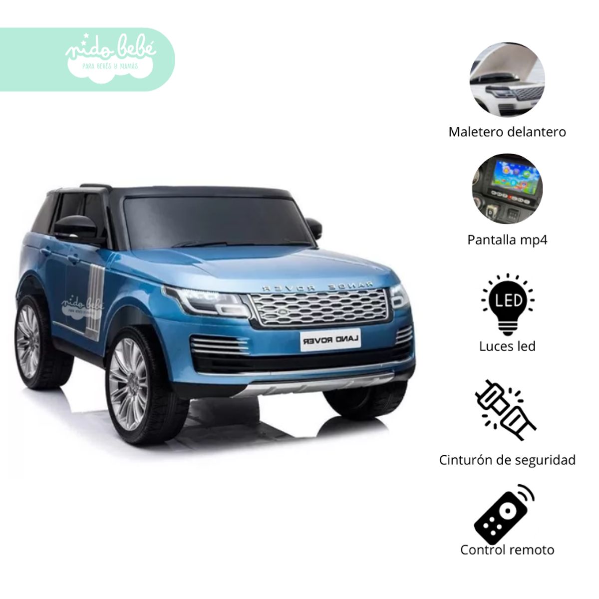 GENERICO - Camioneta Batería con Control Remoto Land Rover Blue