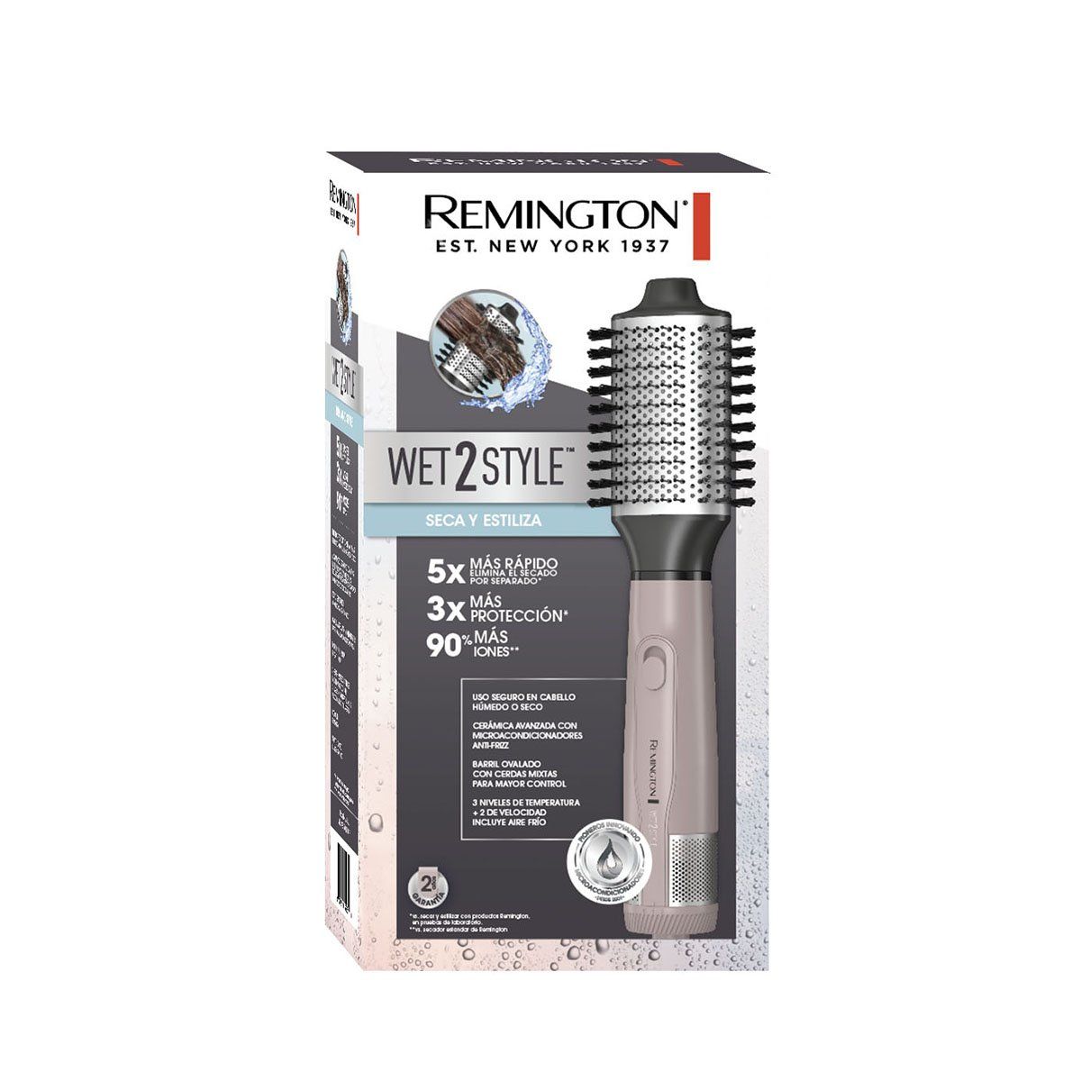 REMINGTON - Cepillo de Aire Remington AS15A Wet2Style Seca y Estiliza
