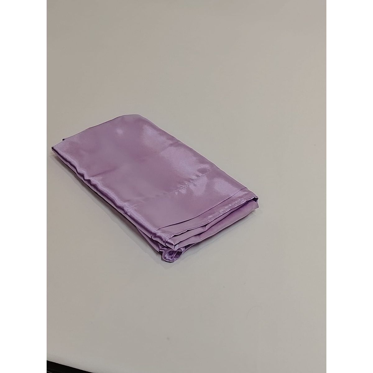 GENERICO - FUNDA DE ALMOHADA DE SATÍN LILA + 1 SCRUNCHIE